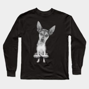 Dog T-Shirt: Yogi Doggie yoga funny tee Long Sleeve T-Shirt